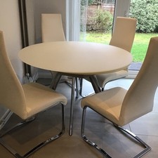 Glass Round Extending Dining