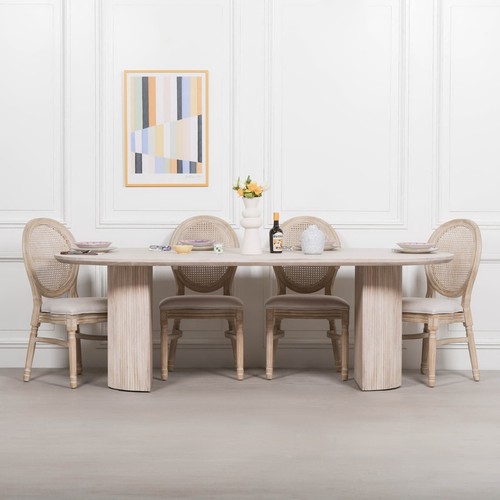 Seconds blanche ribbed wooden - blanche,