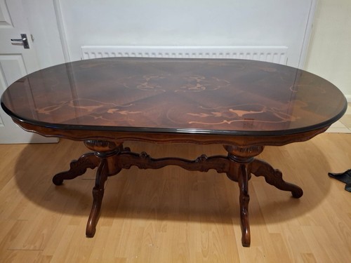 Large oval walnut dining - oval,