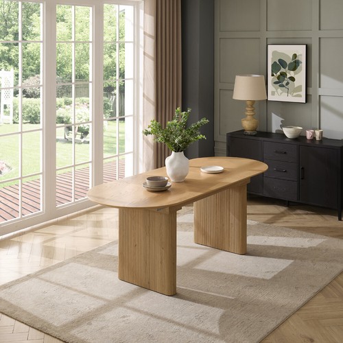 Japandi wooden dining table - japandi,