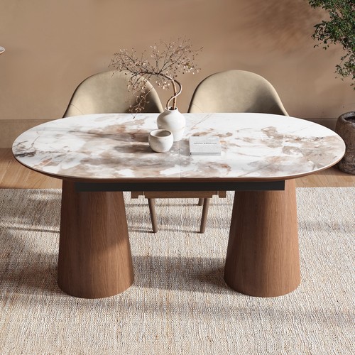 Large walnut and marble effect - large,